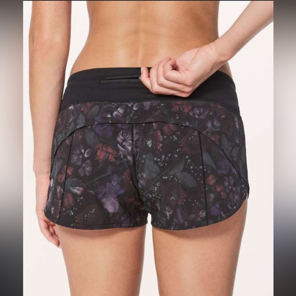 lululemon athletica Pants - Lululemon Athletica Women's Dark Floral Athletic Shorts